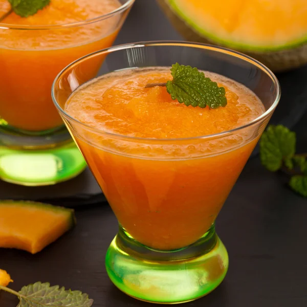 Batido de melão cantaloupe — Fotografia de Stock