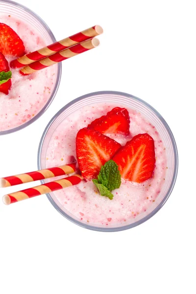 Hemmagjord jordgubb Smoothie — Stockfoto