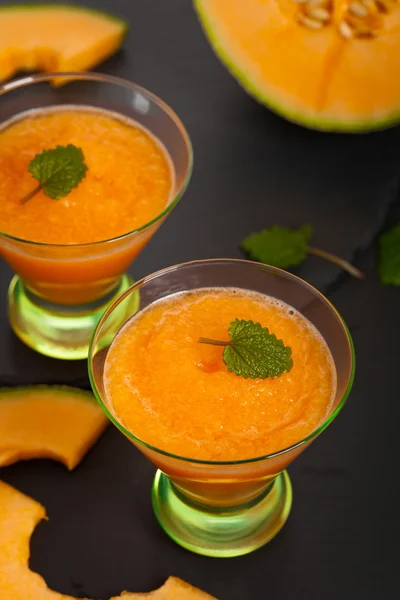 Batido de melão cantaloupe — Fotografia de Stock