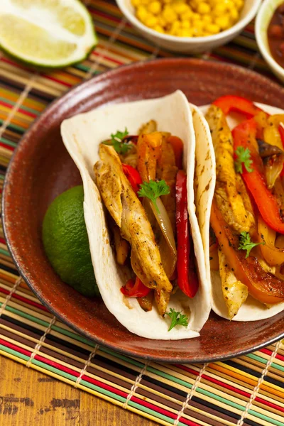 Fajita csirke Taco — Stock Fotó