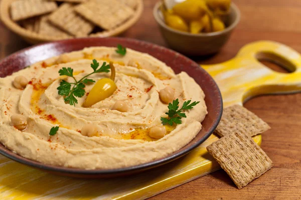 Homemade Hummus Dip — Fotografie, imagine de stoc