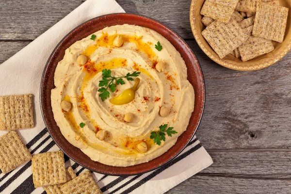 Homemade Hummus Dip — Fotografie, imagine de stoc