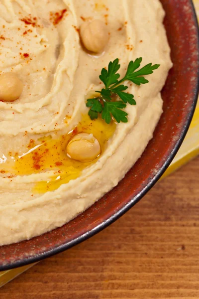 Domowy Hummus Dip — Zdjęcie stockowe