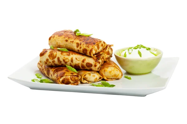 Russian Stuffed Blintzes — Stock Photo, Image