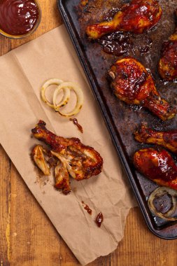 Fırın Bbq tavuk Drumsticks