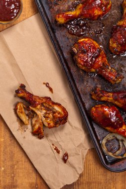 Fırın Bbq tavuk Drumsticks