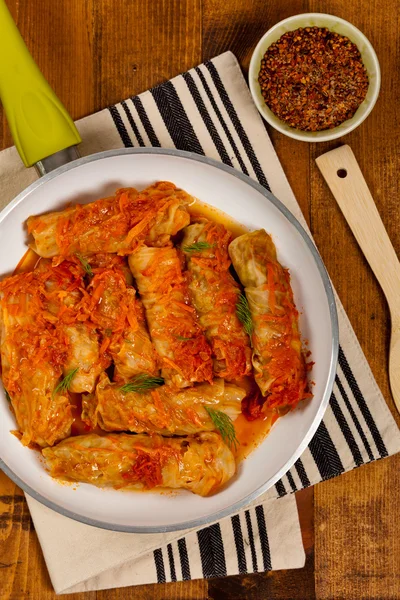 Stuffed Cabbage with tomato sauce — Stock Photo, Image