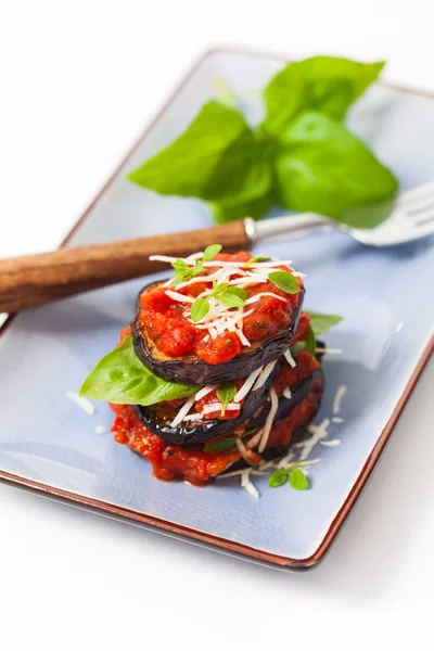 Layered Italian Eggplant — Stock Photo, Image