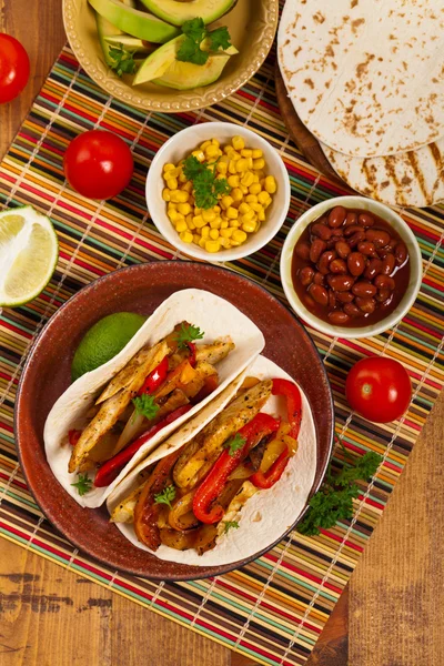 Fajita csirke Taco — Stock Fotó