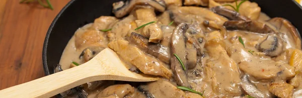 Hühnerpilz-Stroganoff — Stockfoto