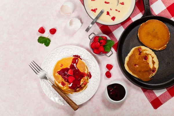 Crêpes à la framboise — Photo