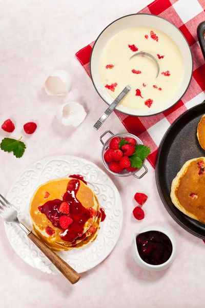 Crêpes à la framboise — Photo