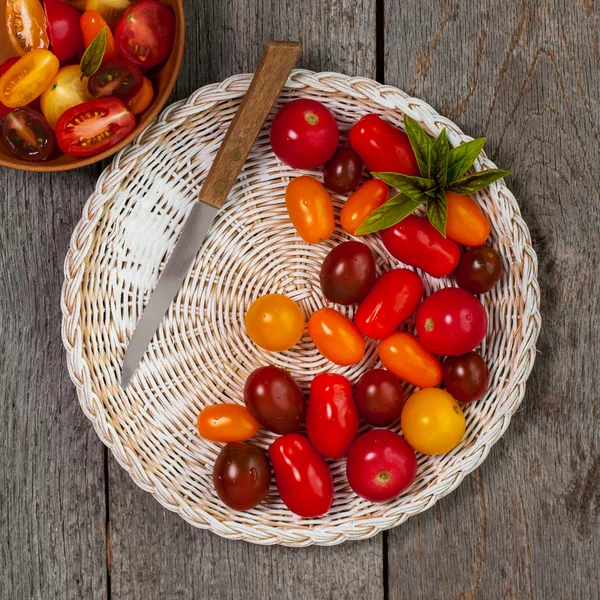 Karışık kiraz domates — Stok fotoğraf