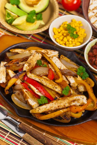 Homemade Chicken Fajitas — Zdjęcie stockowe