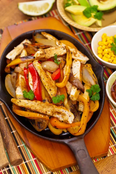 Homemade Chicken Fajitas — Stock Photo, Image