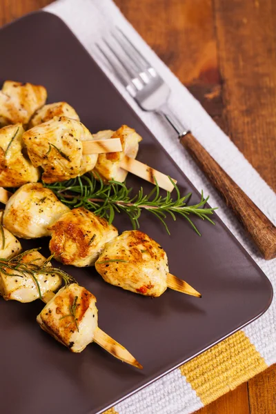 Chicken Kebab or Kabob Skewers — Stock Photo, Image