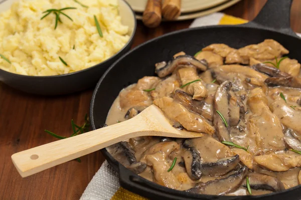 Hemlagad kyckling Stroganoff — Stockfoto