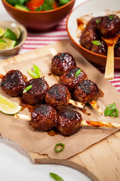 Dolce barbecue Polpette — Foto Stock