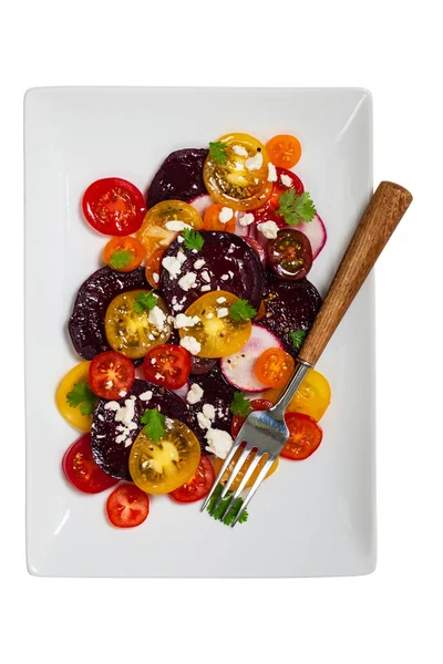 Bieten tomatensalade — Stockfoto