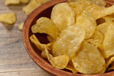 patates cipsi. seçici odak.