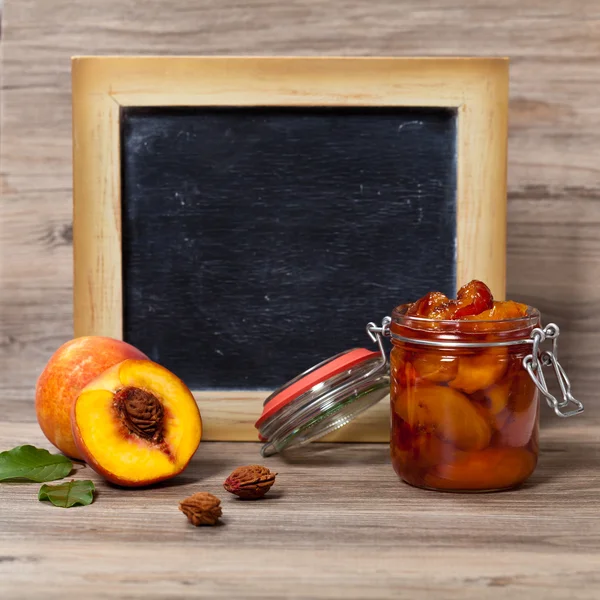 Marmellata di pesche o nettarine — Foto Stock