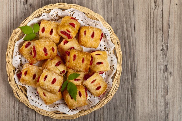 Raspberry pastries — Stock Photo, Image