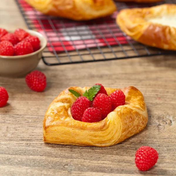 Pasteles de frambuesa — Foto de Stock