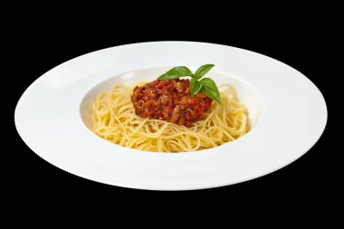 İtalyan yemeği. Spagetti Bolonez.