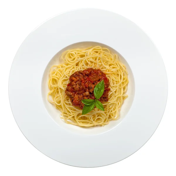 Italiaans eten. spaghetti bolognese. — Stockfoto