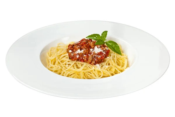 Italiaans eten. spaghetti bolognese. — Stockfoto