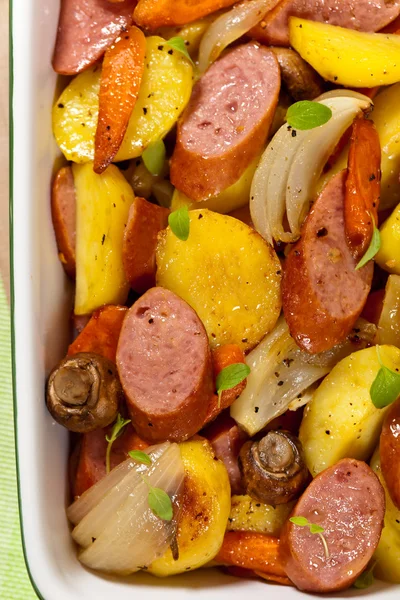 Potato and Sausage Dinner — Stock Photo, Image