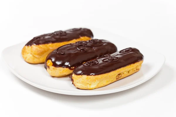 Postre de chocolate Eclair —  Fotos de Stock