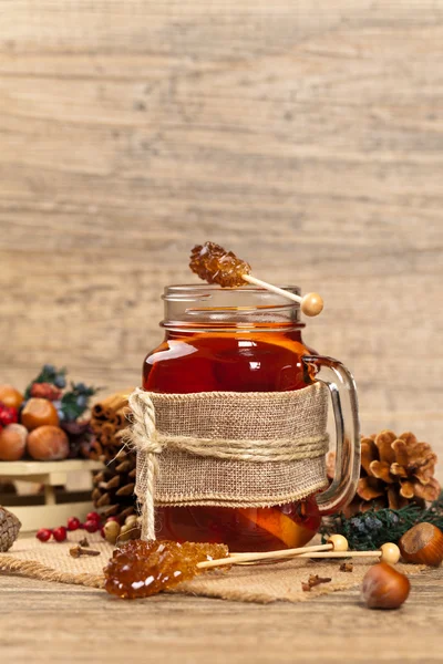 Hot winter tea — Stock Photo, Image