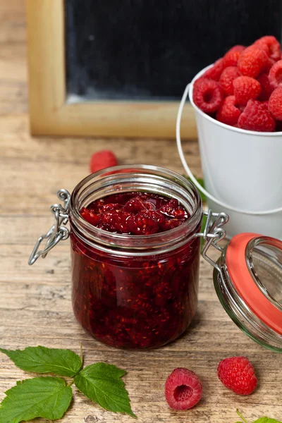 Mermelada de frambuesas — Foto de Stock