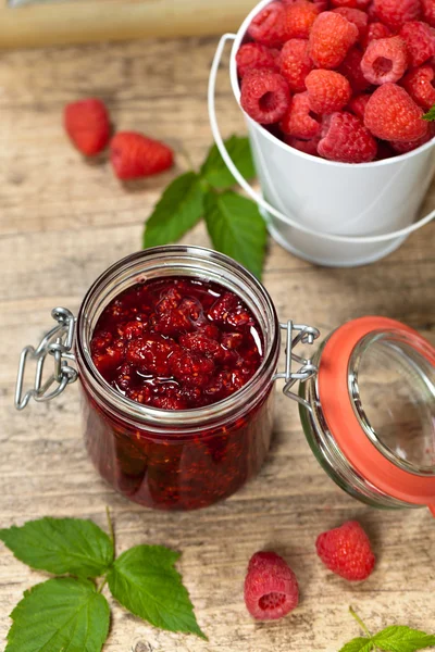 Frambozen jam — Stockfoto