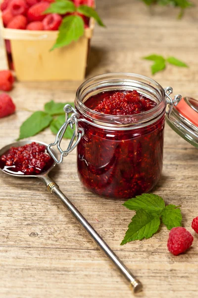 Mermelada de frambuesas — Foto de Stock