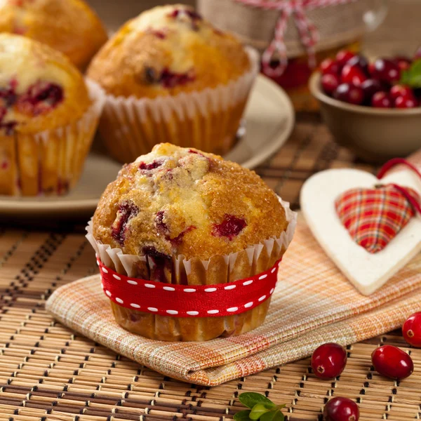 Cranberry muffins — Stock Photo, Image