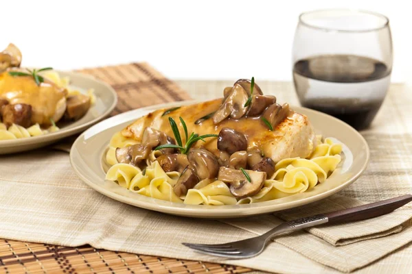 Chicken Marsala dinner — Stock Photo, Image