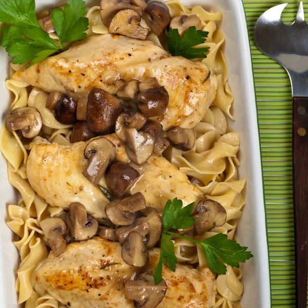 Pollo Marsala cena — Foto Stock