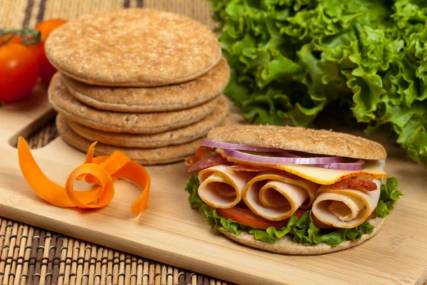 Trigo integral fino Sandwich Roll — Foto de Stock