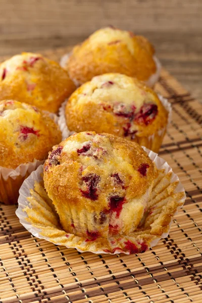 Muffin ai mirtilli rossi — Foto Stock