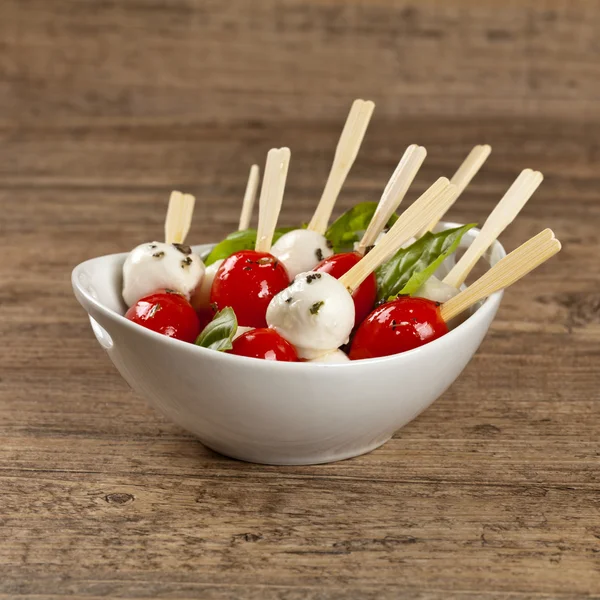 Caprese salad on a sticks — Stock Photo, Image