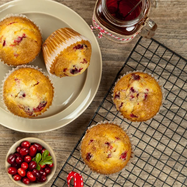 Cranberry muffins — Stock Photo, Image