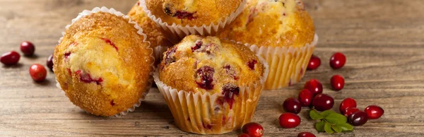 Muffin con mirtillo rosso — Foto Stock