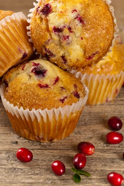 Muffin con mirtillo rosso — Foto Stock