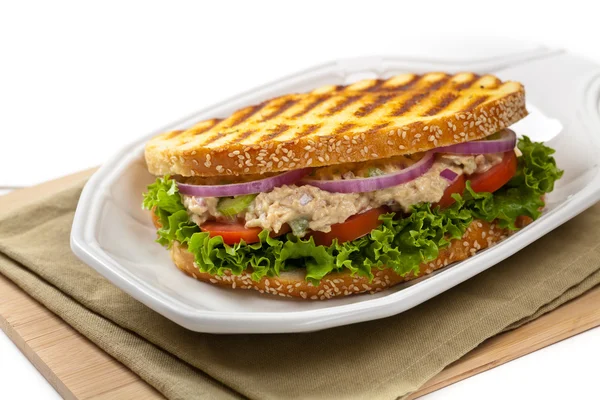 Thunfisch-Panini-Sandwich — Stockfoto