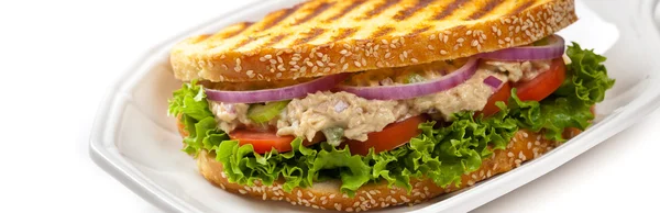 Thunfisch-Panini-Sandwich — Stockfoto