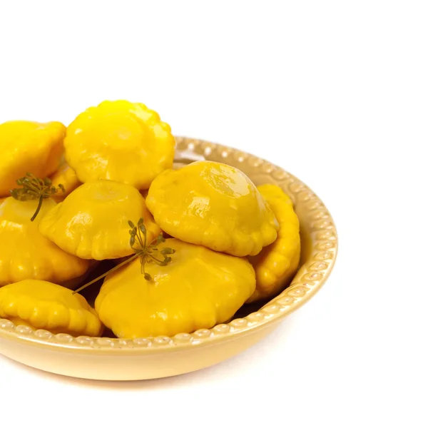 Pickled Pattypan Squash — Stock Photo, Image