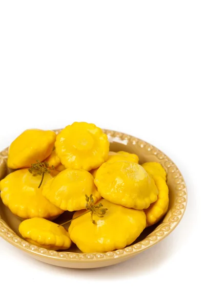 Pickled Pattypan Squash — Stock Photo, Image