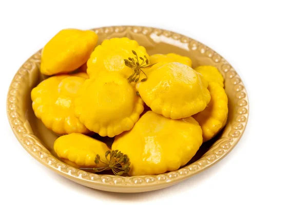 Pickled Pattypan Squash — Stock Photo, Image